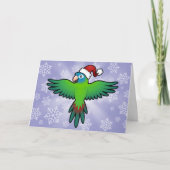 Kerst Conure / Lorikeet / Parrot Feestdagen Kaart (Voorkant)