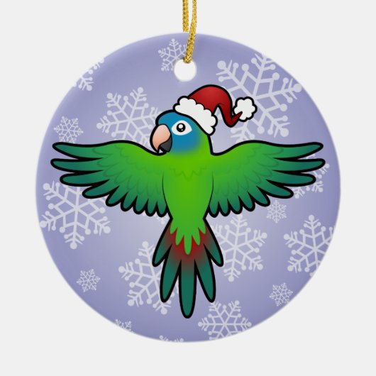 Kerst Conure / Loriket / Parrot Keramisch Ornament (Voorkant)