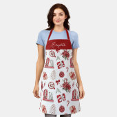 Kerst Cookie Baking Crew gepersonaliseerd Schort (Gedragen)