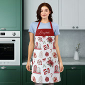 Kerst Cookie Baking Crew gepersonaliseerd Schort
