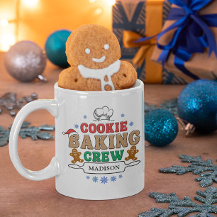 Kerst Cookie Baking Crew Gepersonaliseerde vakanti Koffiemok