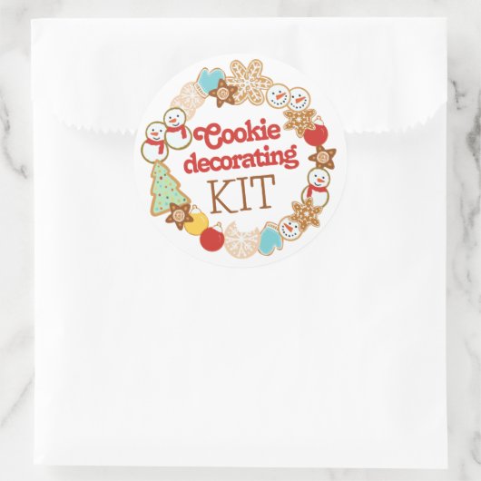 Kerst Cookie Decorating Kit Label (Tas)