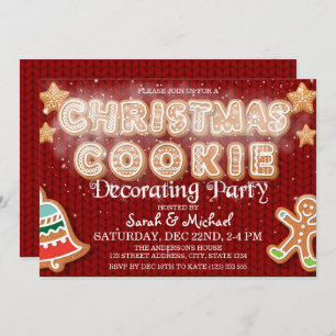 Kerst Cookie Decorating Party Modern Kaart