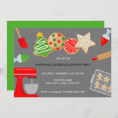KERST COOKIE DECOREREN FEESTUITNODIGING KAART (Voorkant / Achterkant)