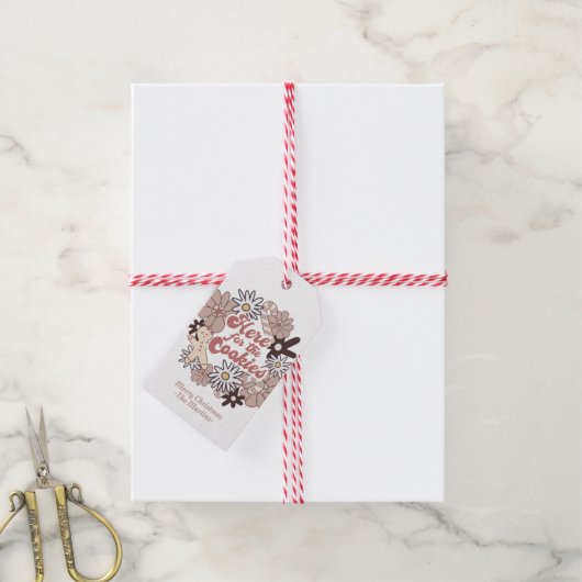 Kerst Cookie Exchange Gingerbread Cadeaulabel (Met Touw)