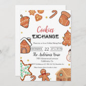 Kerst Cookie Exchange Kerstfeest Kaart (Voorkant / Achterkant)