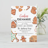 Kerst Cookie Exchange Kerstfeest Kaart (Staand voorkant)
