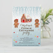 Kerst Cookie Exchange Party Uitnodiging (Staand voorkant)