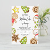 Kerst Cookie Exchange Vakantie Party Kaart (Staand voorkant)