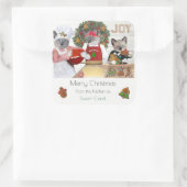 Kerst Cookie Kittens Keuken Sticker (Tas)