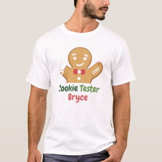 Kerst Cookie Tester Schattige Vakantie Bakken Team T-shirt