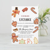Kerst Cookies Exchange Party Uitnodiging (Staand voorkant)