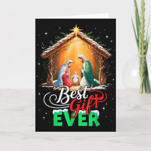 Kerst Cool Jezus Kerststal Christelijke Beste Kaart