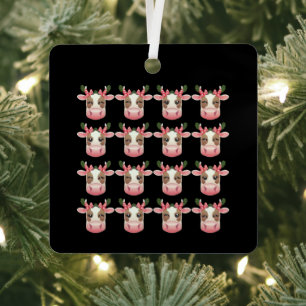 Kerst Coquette Highland Koe Western Kerstmis Metalen Ornament