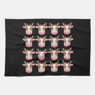 Kerst Coquette Highland Koe Western Kerstmis Theedoek