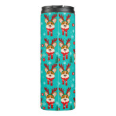 Kerst Corgi Hond Thermosbeker (Achterkant)