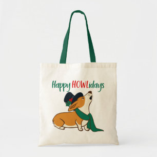 Kerst Corgi Zingt Boodschappentas Tote Bag