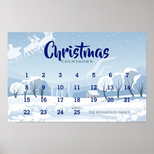 Kerst Countdown Adventkalender Poster (Voorkant)