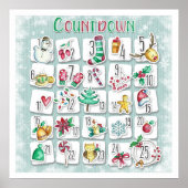 Kerst Countdown Kalender Poster (Voorkant)