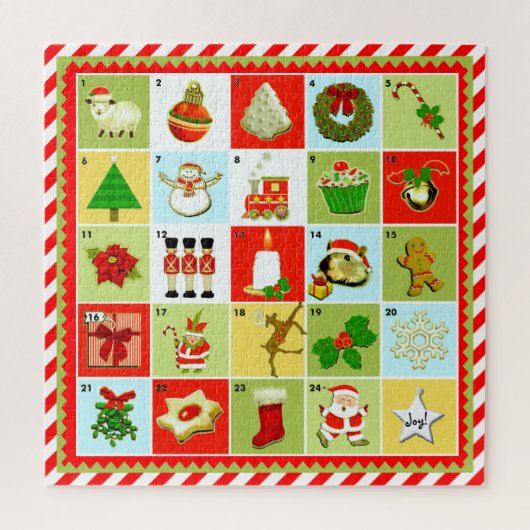 Kerst Countdown Legpuzzel (Verticaal)