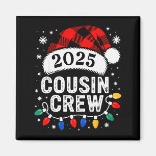 Kerst Cousin Crew 2025 Matching Kerstmis Familie P Magneet