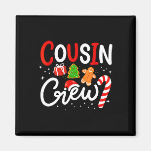 Kerst Cousin Crew Grappige Santa Hoed Licht Kinder Magneet