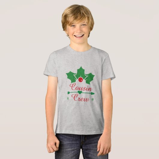 Kerst Cousin Crew  Tri-Blend Shirt (Voorkant volledig)
