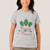 Kerst Cousin Crew  Tri-Blend Shirt (Voorkant)