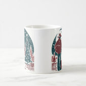 Kerst Cowboy Block Print Koffie Mok (Center)