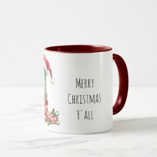 Kerst Cowboy Laarzen Cactus Mok