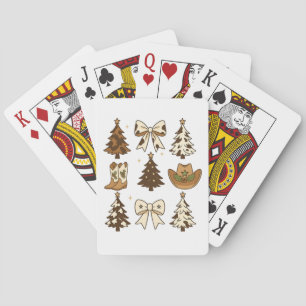 Kerst Cowboylaarzen Western Santa Kerstmis Pokerkaarten
