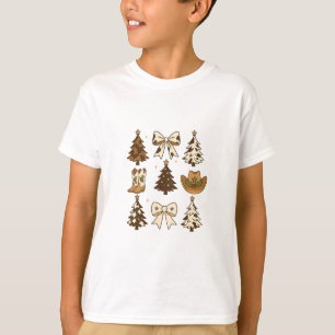 Kerst Cowboylaarzen Western Santa Kerstmis T-shirt