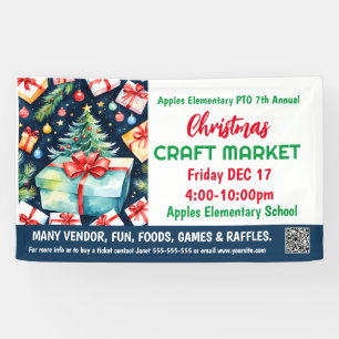 Kerst Craft Market PTO PTA Kerk Banner