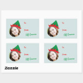 Kerst Crew Elf Pet Foto Vakantie Gift Label (Vel)