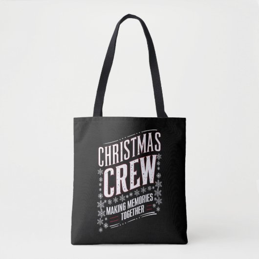 Kerst Crew Familie Matching Xmas Squad Draagtas (Voorkant)