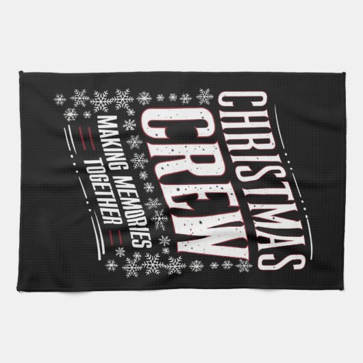 Kerst Crew Familie Matching Xmas Squad Theedoek (Horizontaal)