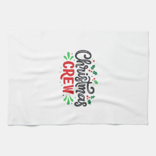 Kerst Crew Feestelijke Feestdagen Theedoek