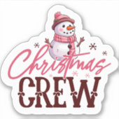Kerst Crew Kerst Sticker (Voorkant)