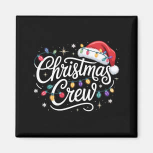 Kerst Crew Kerstlichten Familie Matching Pyjama's Magneet