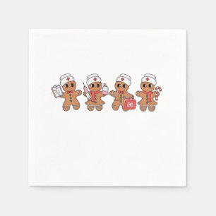 Kerst Crew Kerstman Peperkoek Verpleegkundige Team Servet