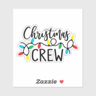 Kerst Crew met Lichten Sticker