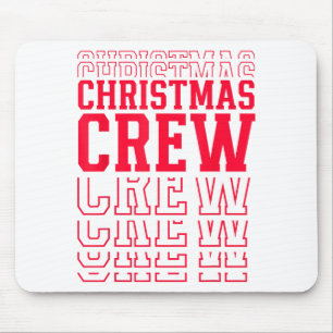 Kerst Crew Rode Gelaagde Tekst Familie Sinterklaas Muismat