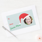 Kerst Crew Santa Hat Foto Vakantie Gift Label (Envelop)