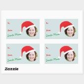 Kerst Crew Santa Hat Foto Vakantie Gift Label (Vel)