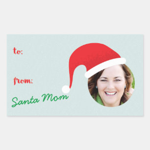 Kerst Crew Santa Hat Foto Vakantie Gift Label