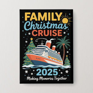 Kerst Cruise 2025 Familie Matching Vakantie Kerstm Button
