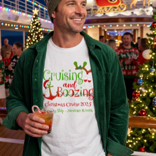 Kerst Cruiseën en Drinken Grappig T-shirt