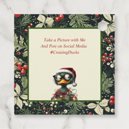 Kerst Cruising Duck Labels (Achterkant)