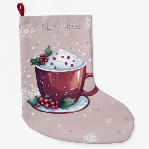 Kerst Cup Warme Chocolade Blush Roze Grote Kerstsok