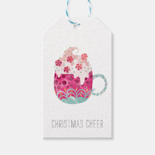 Kerst Cup Warme Chocolade Retouradreslabel Cadeaulabel